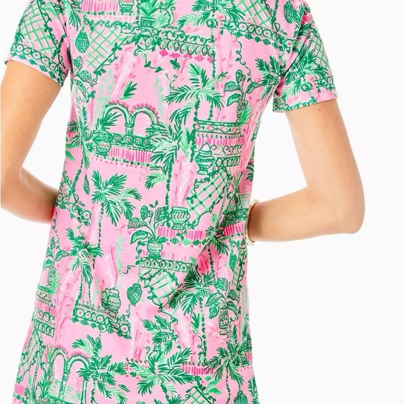 Lilly Pulitzer Cody T-shirt dress, size medium, pink & green, Mandevilla baby - Picture 2 of 9